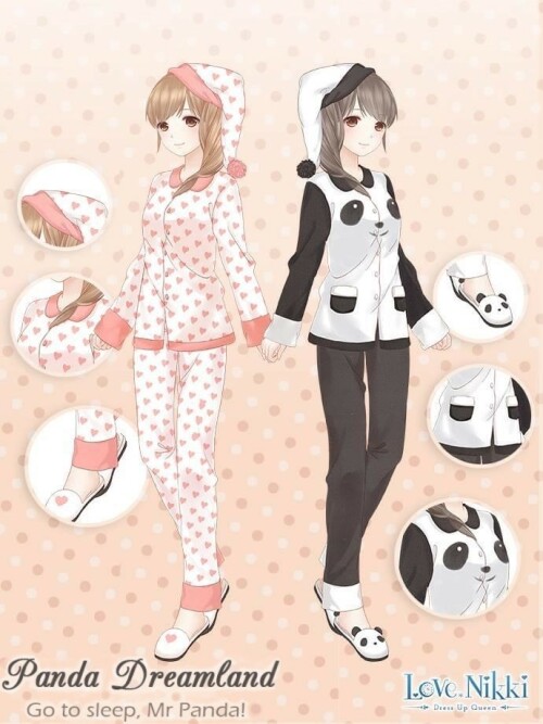 Pyjamas, Sleep, have, black, white, pink