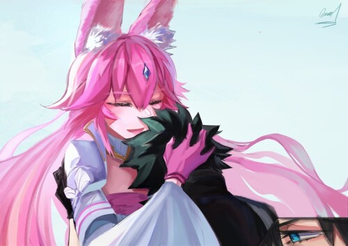  tamamo fujimaru ritsuka koyanskaya fujimaru ritsuka and koyanskaya fate and 1 more drawn by obazzot