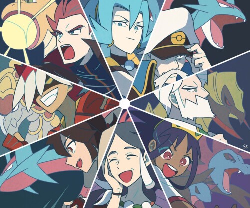 iris lance dragonite zinnia hydreigon and 11 more pokemon and 6 more drawn by ssalbulre sample b173