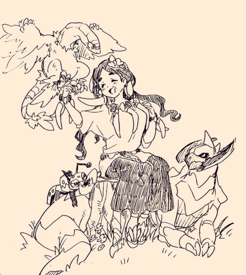  haxorus archeops drasna and durant pokemon and 1 more drawn by oimo 14sainobba sample e8c30bece0a29