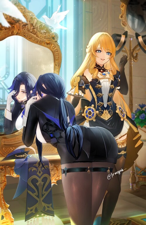  clorinde navia silver and melus genshin impact drawn by iraeyah sample b32a31380a6abdfc83b5f64bf0e9