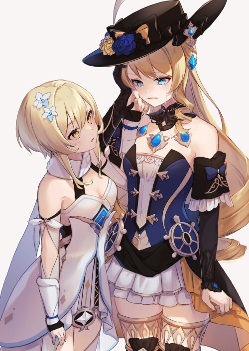  lumine and navia genshin impact drawn by yu ri 0320 sample af0fb24e33a2b3d582f91a191bfd0408
