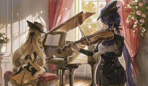  clorinde and navia genshin impact drawn by lankie sample ecb654d24535053f12d61d368ec3d7f1
