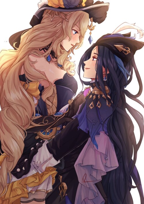  clorinde and navia genshin impact drawn by hallybrr sample cb66870869e84afe9e7d858d9fbe3f67