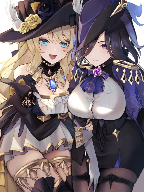  clorinde and navia genshin impact drawn by ura hamburg oniku sample c0012e85e6230b58aba98a8141a197d