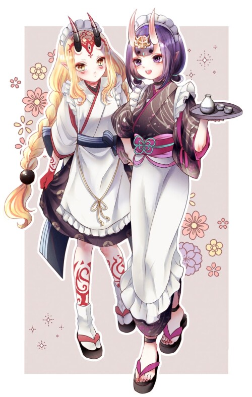  shuten douji and ibaraki douji fate and 1 more drawn by nanashi toku meiko sample 10353db2fc832770e