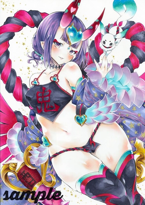  shuten douji and shuten douji fate and 1 more drawn by arim0k0 sample 6820585f7ee94febc7b8dabab03aa