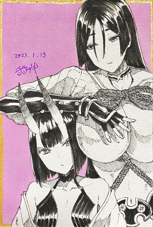  shuten douji and minamoto no raikou fate and 1 more drawn by titiduki manman ya 38af71e3a6aca1fdbd2