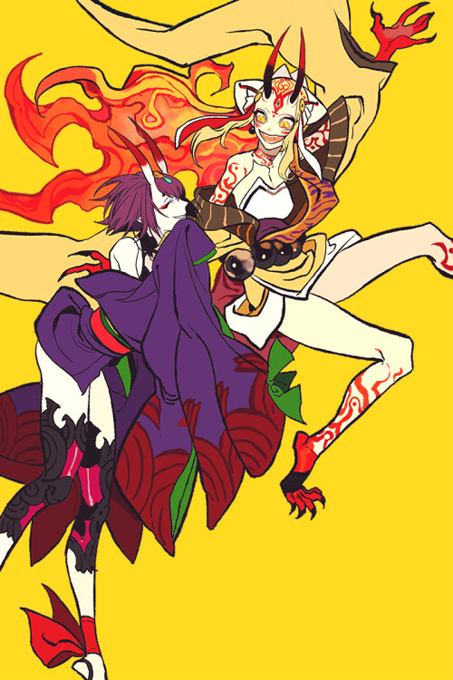  shuten douji and ibaraki douji fate and 1 more drawn by kaifei kaifei 29 c4a9a0c9d7be74e498187a11b5