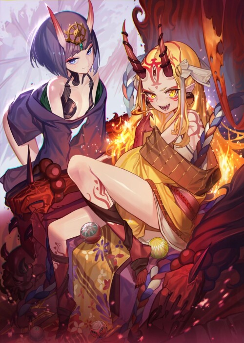  shuten douji and ibaraki douji fate and 1 more drawn by sb lama sample 7c0c45becde777cc3d94c4bb6fff