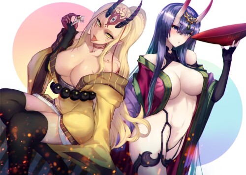  shuten douji and ibaraki douji fate and 1 more drawn by satou daiji sample c57092b2acfb17620d6b4142