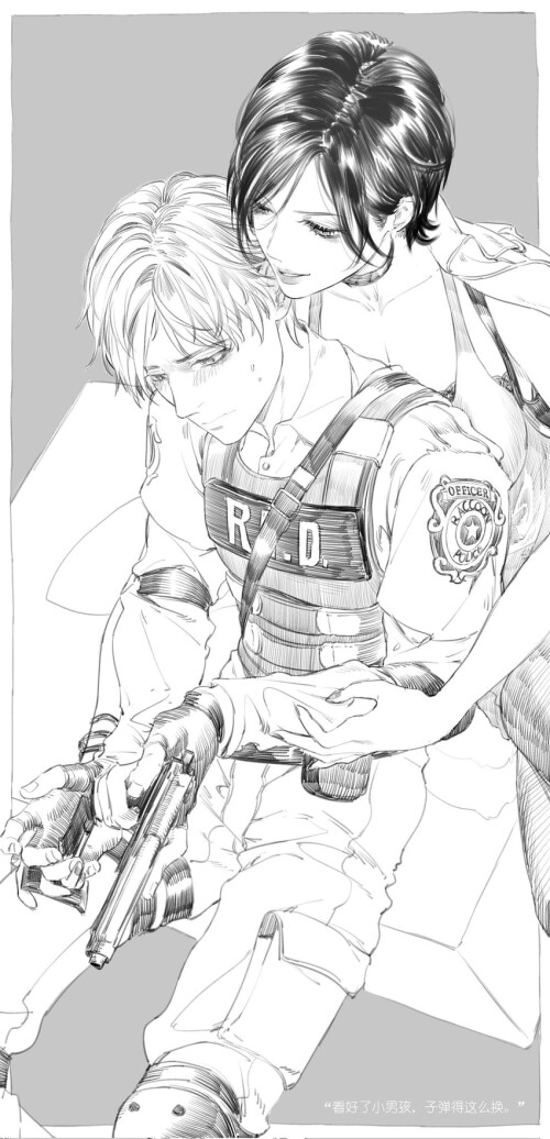  leon s kennedy and ada wong resident evil drawn by ibex sample d3269a8834293459589b38c429083a66