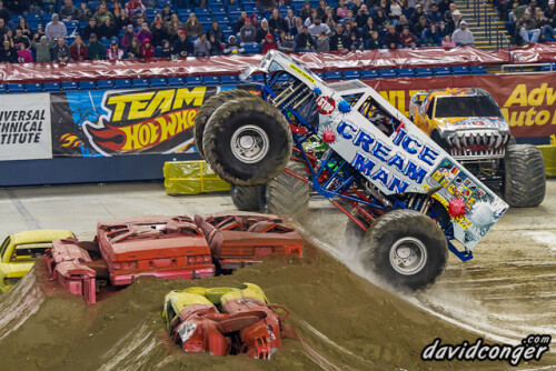 Monster Trucks take to the Tacoma Dome for Monster Jam to race in the hopes of making the World Championships in Las Vegas.