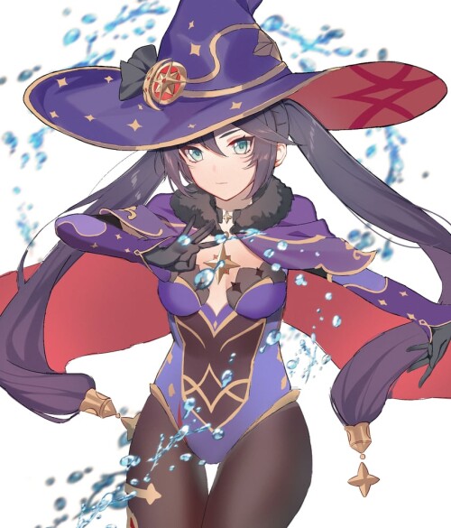  mona genshin impact drawn by qingli green sample ed763328c4e1d9567ff7693f485b916d