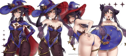  mona genshin impact drawn by ryuuneart sample 91d8cc7ff1bc19dccb7f41ad1781dee7