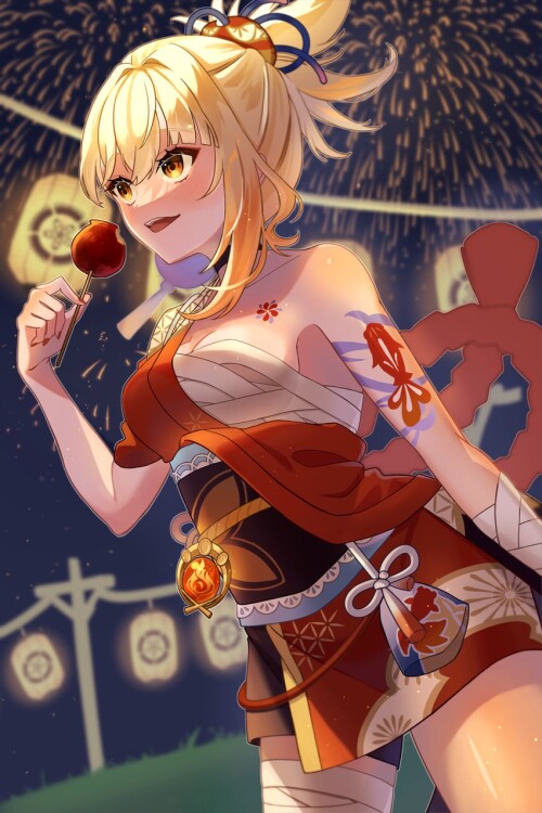  yoimiya genshin impact drawn by halkaze siki sample 9612fde8b760d63fd5489bcec9bab60f