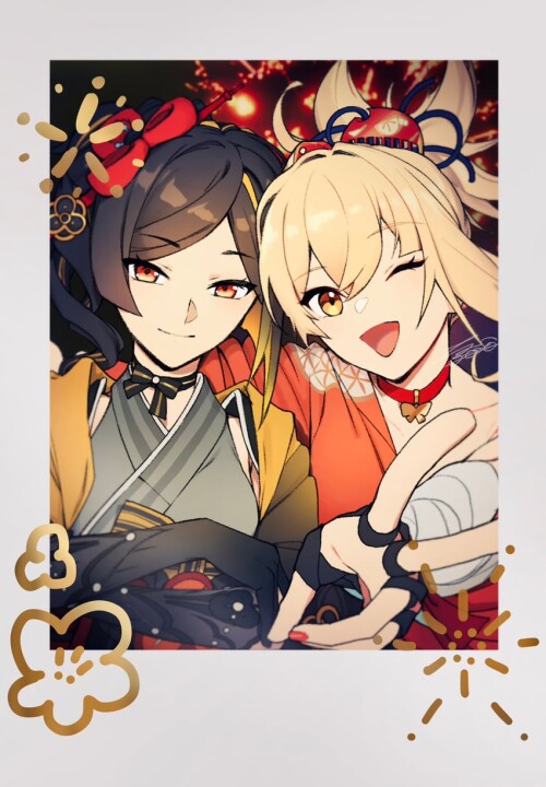  yoimiya and chiori genshin impact drawn by dango imooimo sample 38b36d622e1ab230c40478859e99ebdf