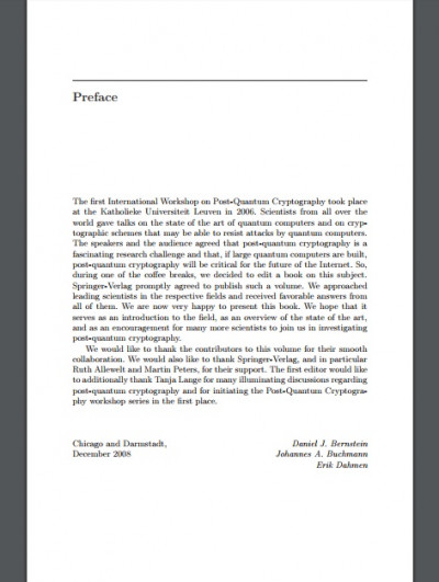 Post Quantum Cryptography (2)