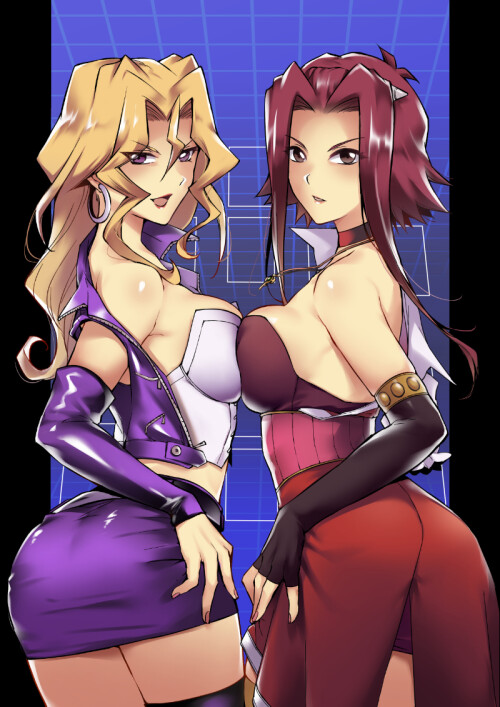  izayoi aki and kujaku mai yu gi oh and 1 more drawn by mibry phrysm ff3d71e081391d5dcb639631026281f