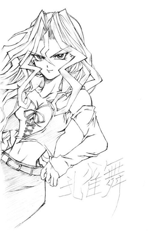  kujaku mai yu gi oh and 1 more drawn by emerald5233 9ecda4188d91e6891595082739f8692f