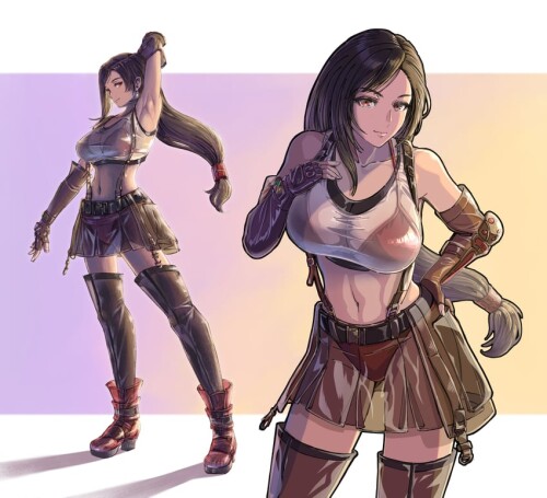  tifa lockhart final fantasy and 2 more drawn by tama tsuka sample d8803bcd9e4792b835b2126ee453e616