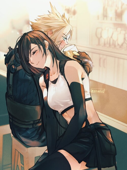  tifa lockhart and cloud strife final fantasy and 2 more drawn by maiii smaii i sample 49cc3a19a0ac2