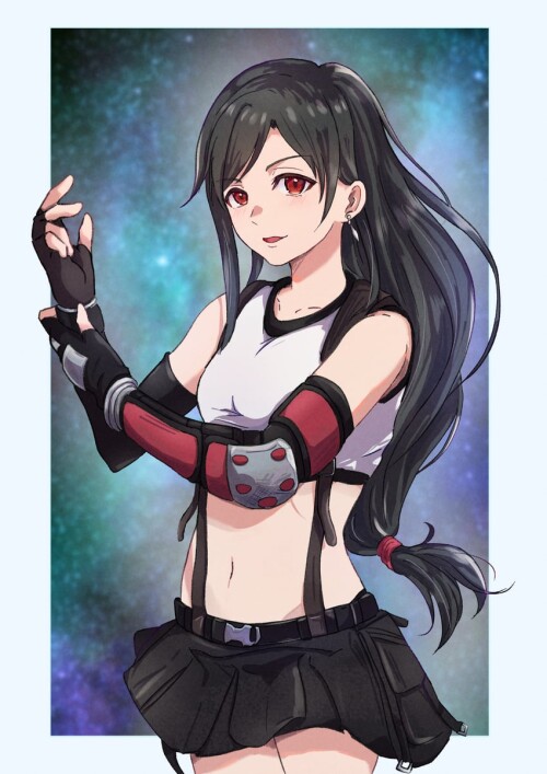  tifa lockhart final fantasy and 2 more drawn by yuu rouie01238 sample 5a35adf0f71252a68675595ea0173
