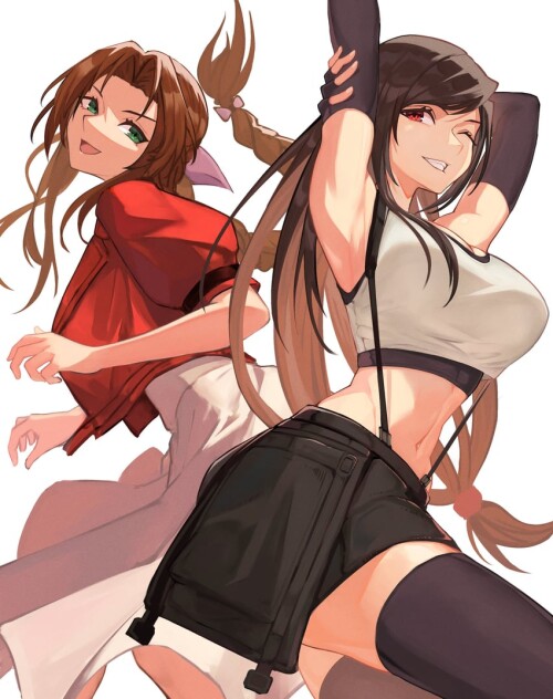  tifa lockhart and aerith gainsborough final fantasy and 3 more drawn by temoc sample 5dd998018c7b5a