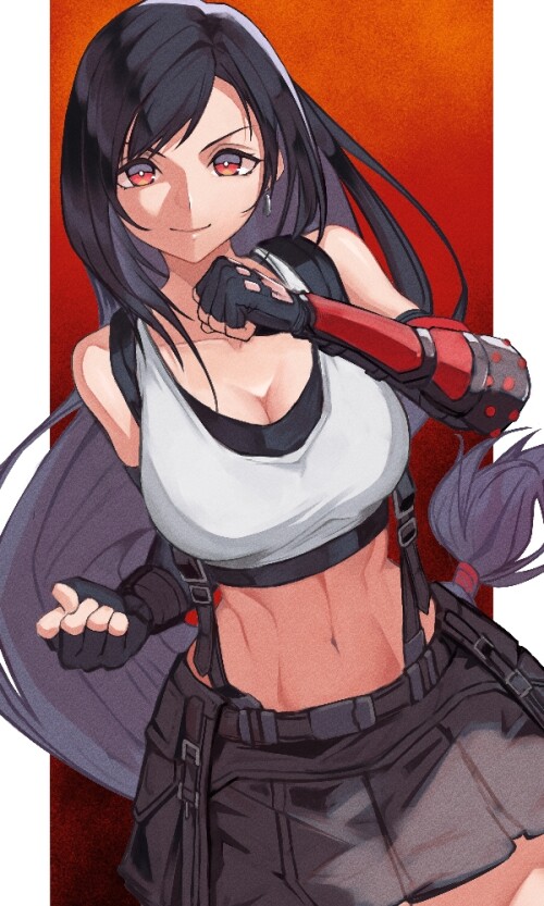  tifa lockhart final fantasy and 2 more drawn by temoc 136d40723915f72e7be94b3510e4cc43