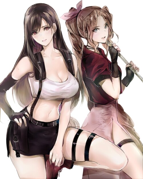  tifa lockhart and aerith gainsborough final fantasy and 2 more drawn by shoji sakura sample edb9e22