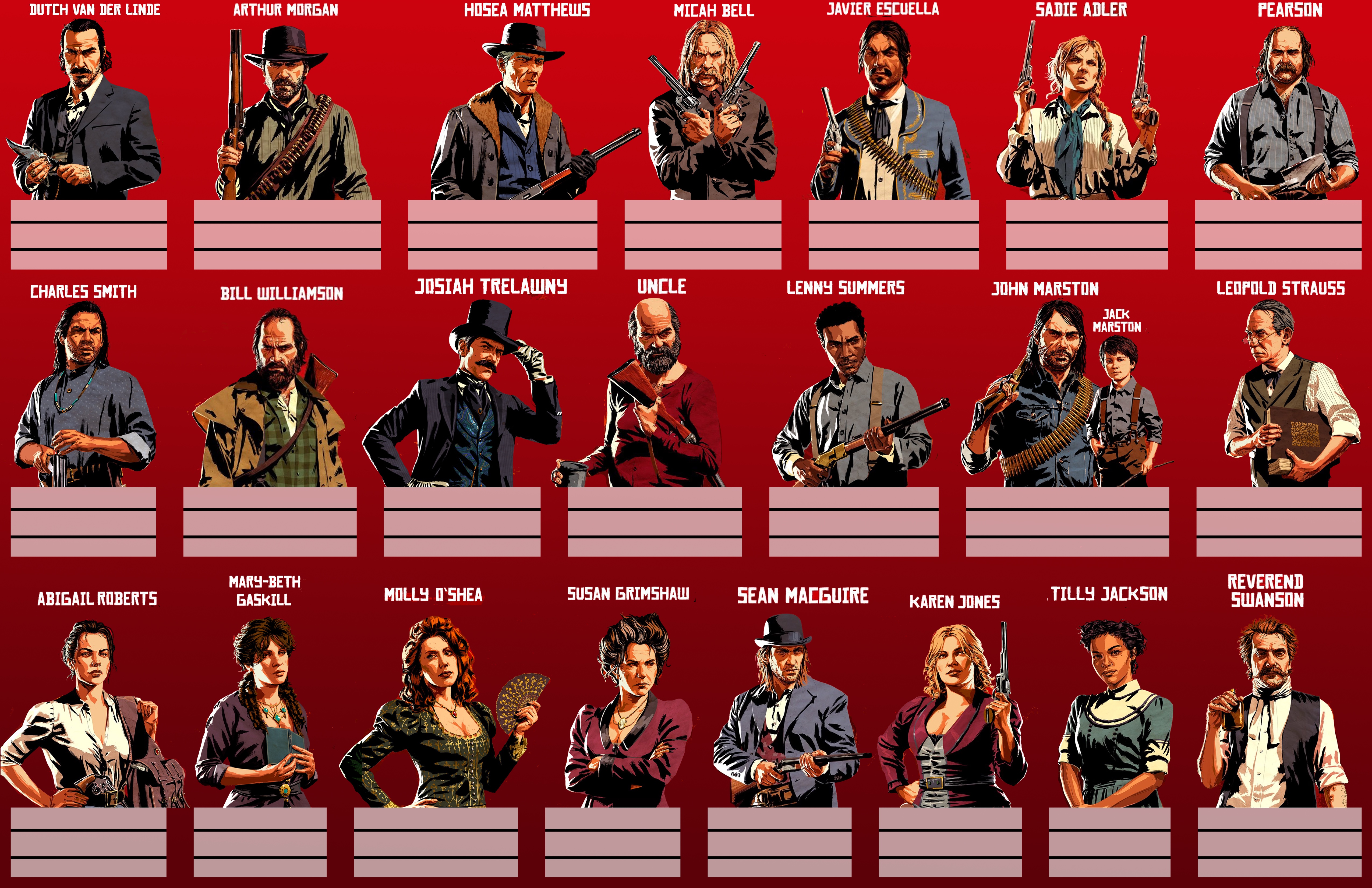 red dead 2 cast notes 1 - Lensdump