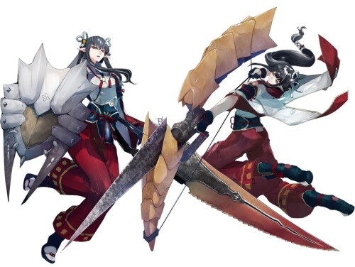  hinoa and minoto monster hunter and 1 more drawn by ikurauni sample db003828e987dca3f5f4b01f045829c
