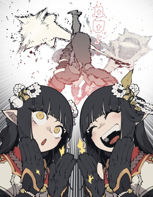  monster hunter hinoa and minoto monster hunter and 1 more drawn by ssambatea sample fc4546f1b53f072