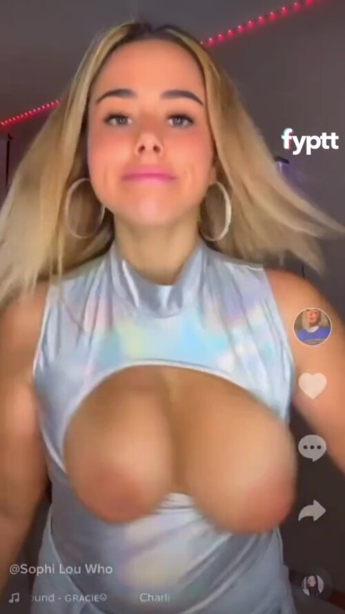 Apparently this sleeveless shirt can’t handle her big tits TikTok tits 480p v4