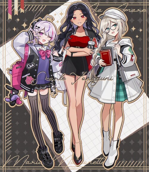  scarle yonaguni maria marionette and aia amare nijisanji and 1 more drawn by waka wk4444 sample a1b