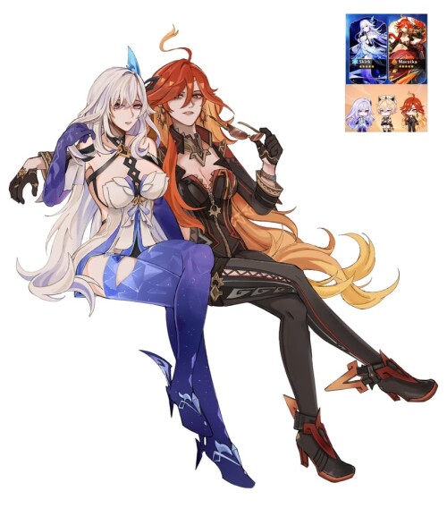  mavuika skirk and dahlia genshin impact drawn by eni enidaisy69 sample 789090b6e39048d75ea92622869e