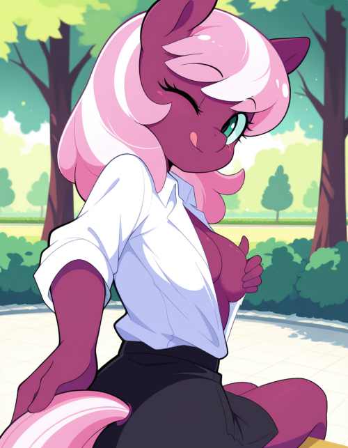1 3 00419 1girl, cheerilee, my little pony friendship is magic, memoi, medium breasts, green eyes,