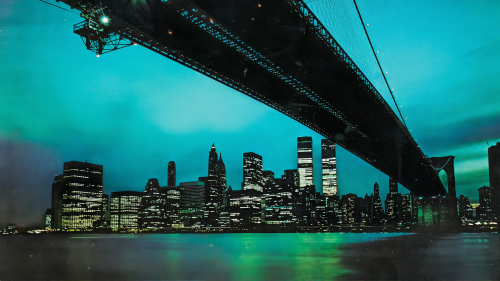 Green New York Night by Acacia Card Company (city)