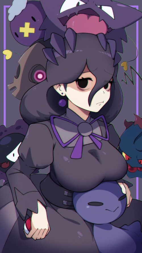  hex maniac gastly drifloon haunter misdreavus and 2 more pokemon and 1 more drawn by afuron sample 