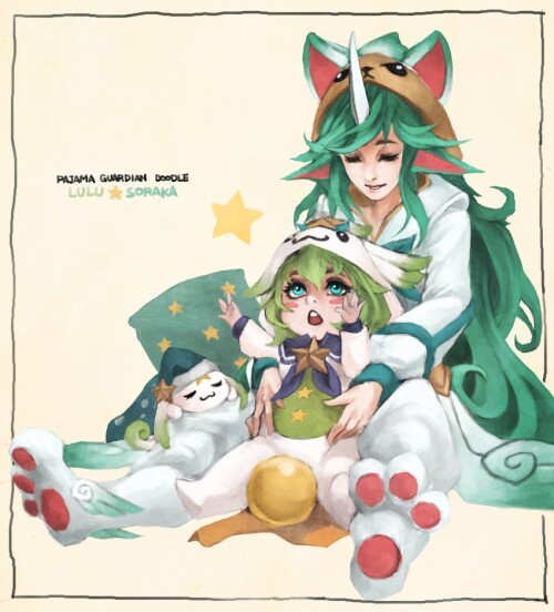  lulu soraka pix star guardian soraka and star guardian lulu league of legends drawn by monori rogue