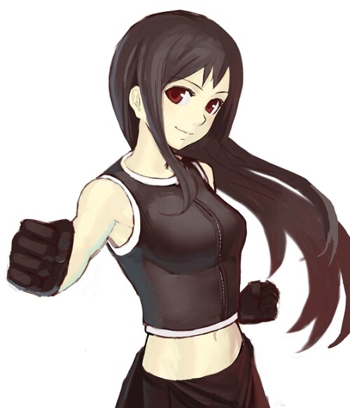 Day 126 of Posting Tifa Lockhart (New Year's Eve Fist Pound) Art 127 6fTGJfG