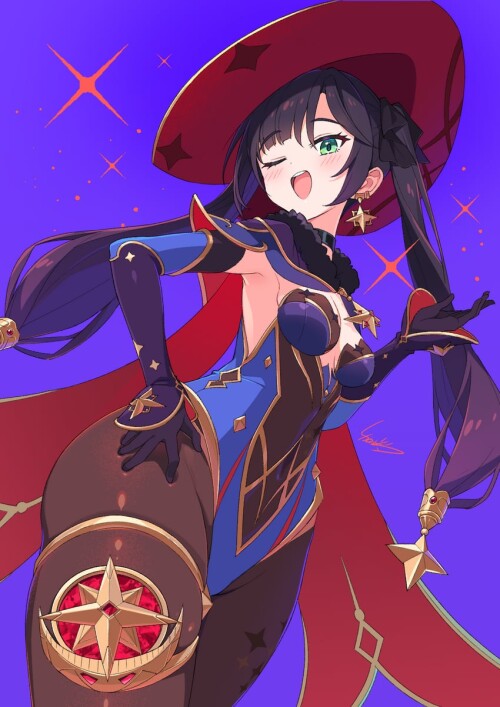  mona genshin impact drawn by kamuraaa 615 sample 88b0a366a6567a1c61e6790f27c97f69