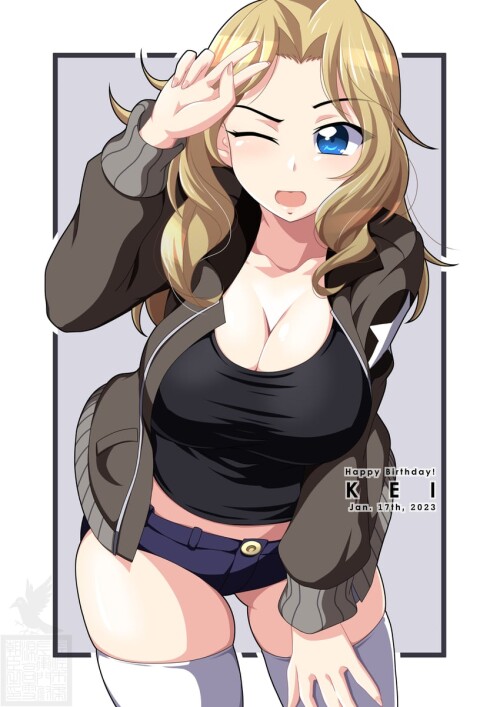  kay girls und panzer drawn by ichijou takakiyo sample 76c51c698c2a093d4b89246e5fe00a76