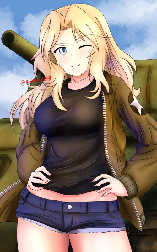  kay girls und panzer drawn by redbaron sample 9305c50627c4c795a79b05665e3b3855