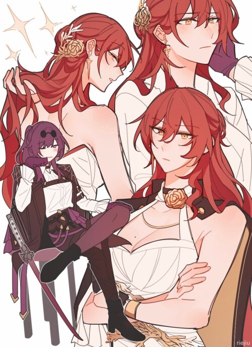  kafka and himeko honkai and 1 more drawn by riejiu sample 7a68bbe53c2a7124ce567b3b24d0a842