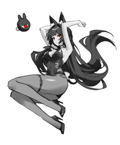  hoshimi miyabi and tailless zenless zone zero drawn by juwei 119d6c2e53794b8674020b7b7b9c58aa