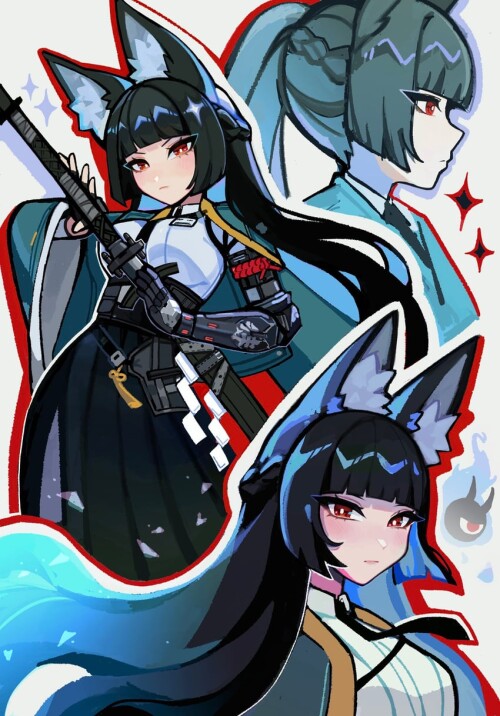  hoshimi miyabi and tailless zenless zone zero drawn by fizzeru sample 2eda65954c386b4910d5b488340de