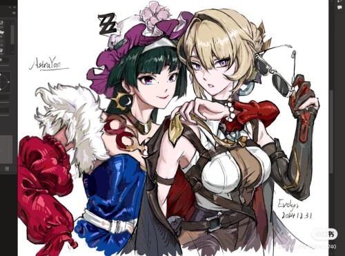  evelyn chevalier and astra yao zenless zone zero drawn by gaia819 sample e5f8c771d881055de1d3a424ff