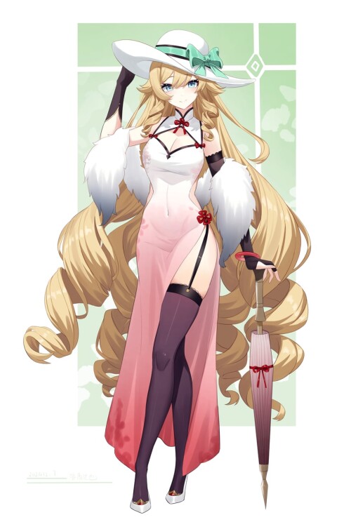  navia genshin impact drawn by lao xi sample d8a3744606db308f01c8fb95cc2783ec