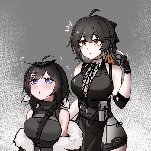  rover la pluma and female rover arknights and 1 more drawn by han han xiao leng sample 5eb6175c53b0